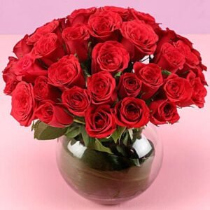 UNFORGETABBLE 40 RED ROSES VASE